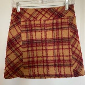 Free People Plaid Mini Skirt